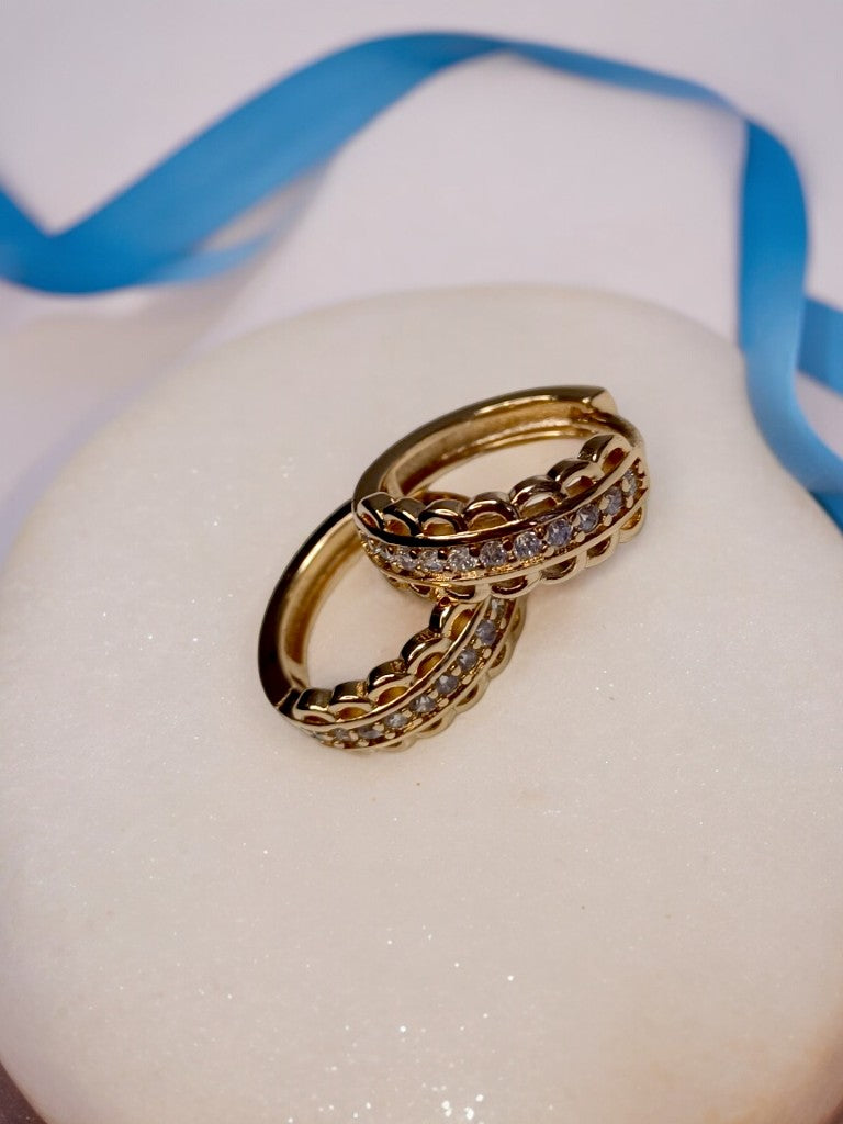 GOLD DIAMOND SYLVIE EARRINGS