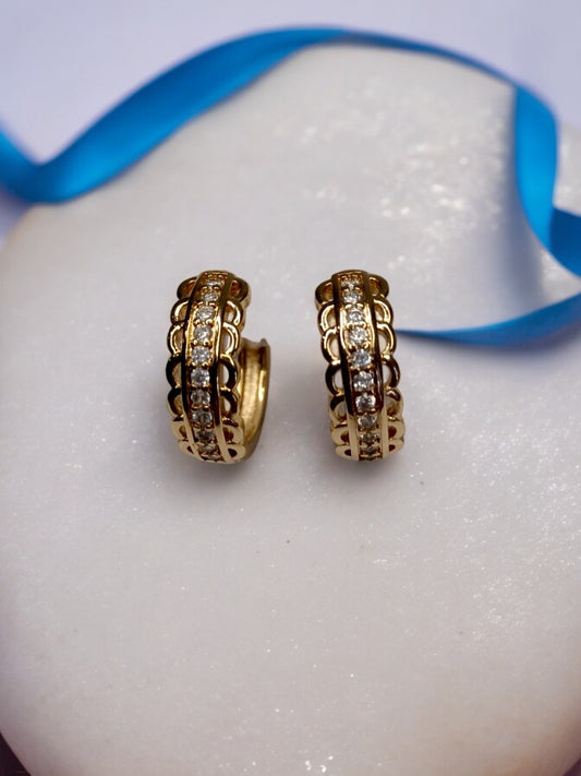 GOLD DIAMOND SYLVIE EARRINGS
