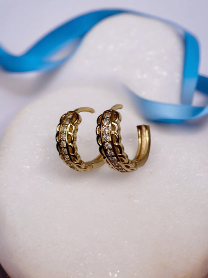 GOLD DIAMOND SYLVIE EARRINGS