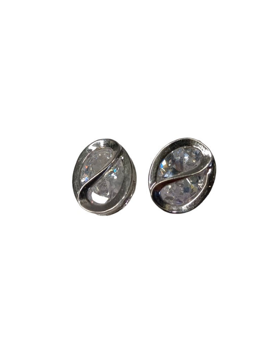 SILVER DIAMOND AYLIN EARRINGS