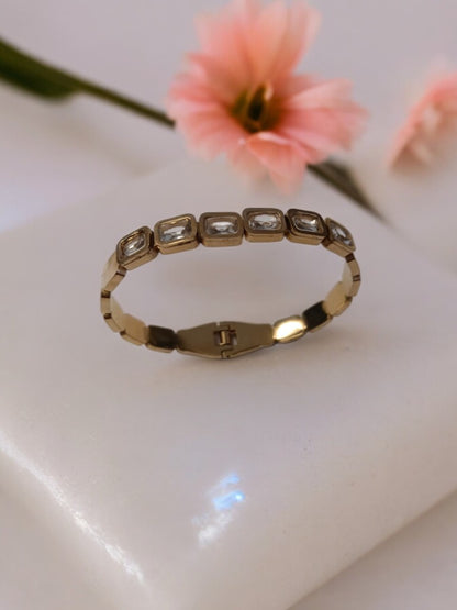 ROSE GOLD RECTANGULAR DIAMOND NERYS BRACELET