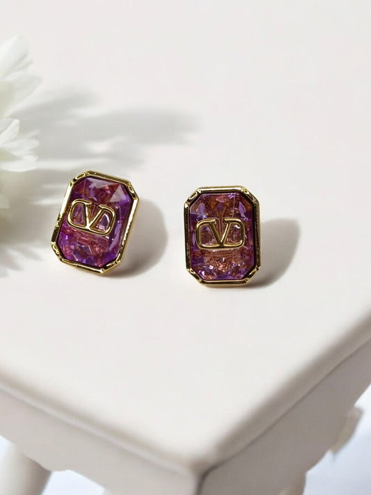 PURPLE ADALINE EARRING