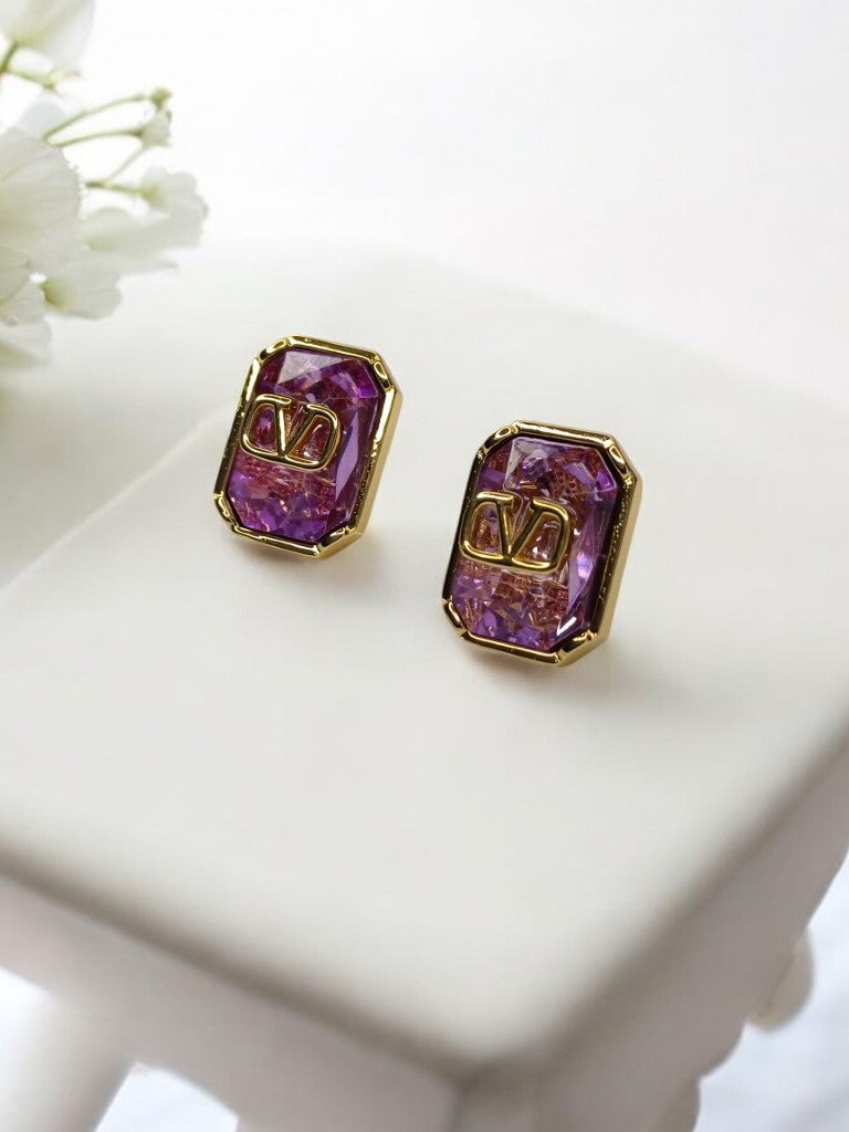 PURPLE ADALINE EARRING