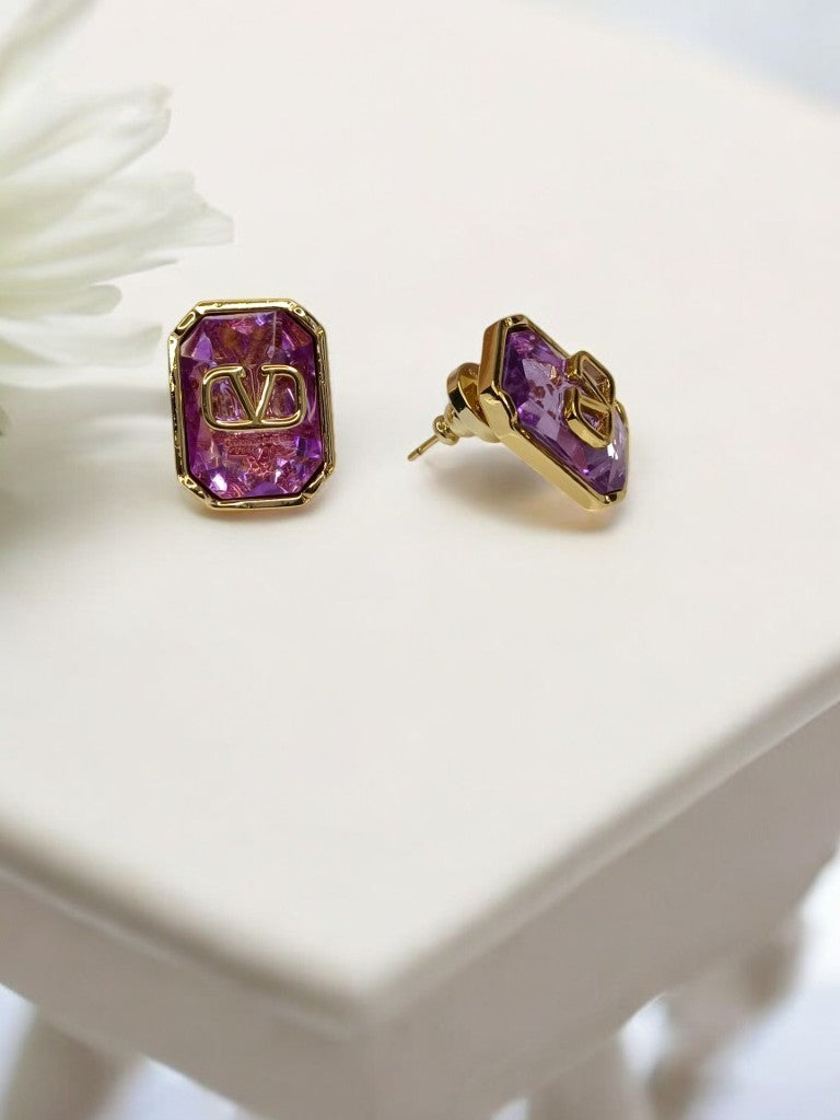 PURPLE ADALINE EARRING