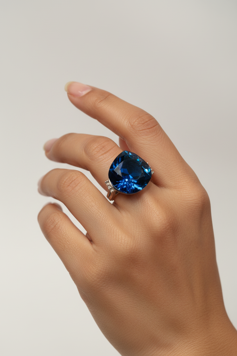 ROYAL BLUE DIAMOND NOA RING
