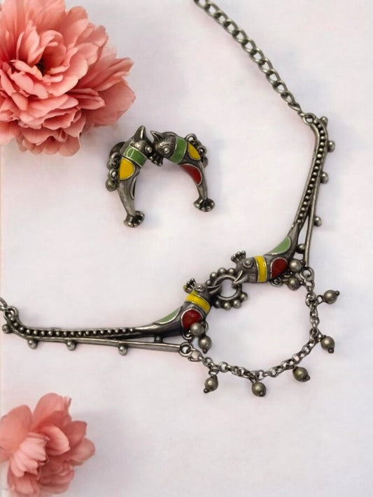 MULTI SHRINIDHI GERMAN SILVER JEWELLERY SET