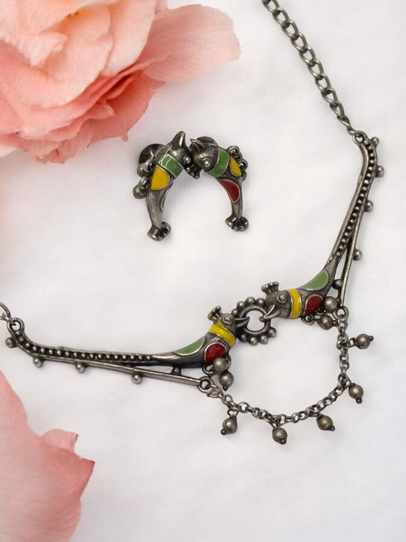 MULTI SHRINIDHI GERMAN SILVER JEWELLERY SET