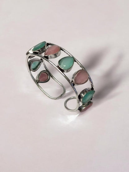 MULTI MRINIKA GERMAN SILVER BANGLE (CUFF)