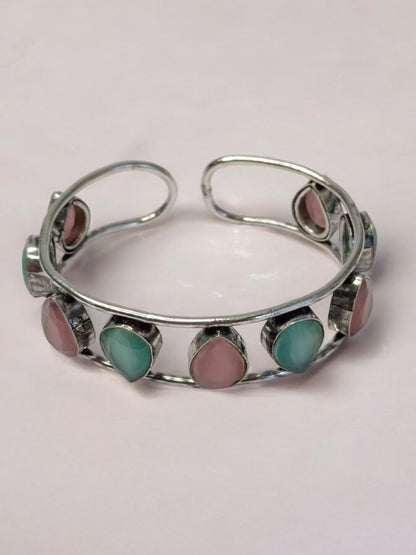 MULTI MRINIKA GERMAN SILVER BANGLE (CUFF)