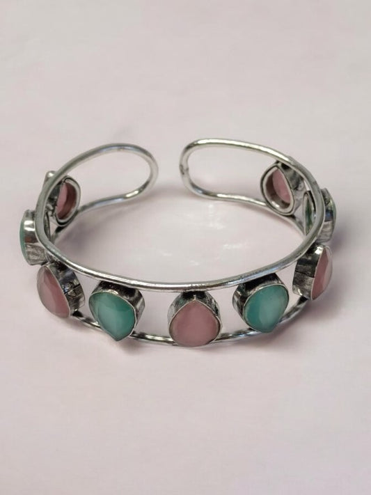 MULTI MRINIKA GERMAN SILVER BANGLE (CUFF)