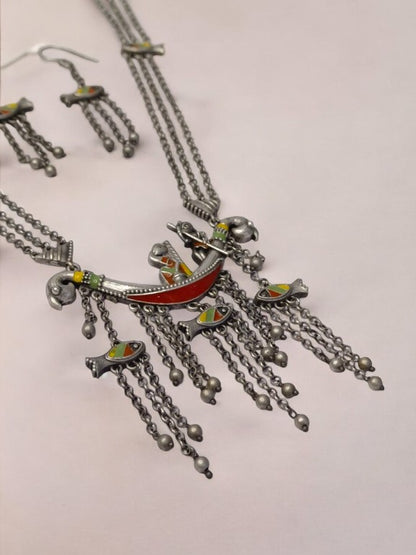MULTI SATYASHA GERMAN SILVER JEWELLERY SET
