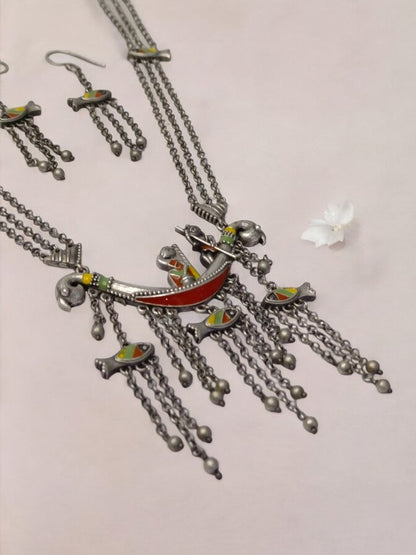 MULTI SATYASHA GERMAN SILVER JEWELLERY SET