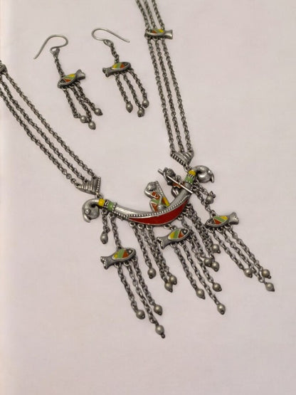 MULTI SATYASHA GERMAN SILVER JEWELLERY SET