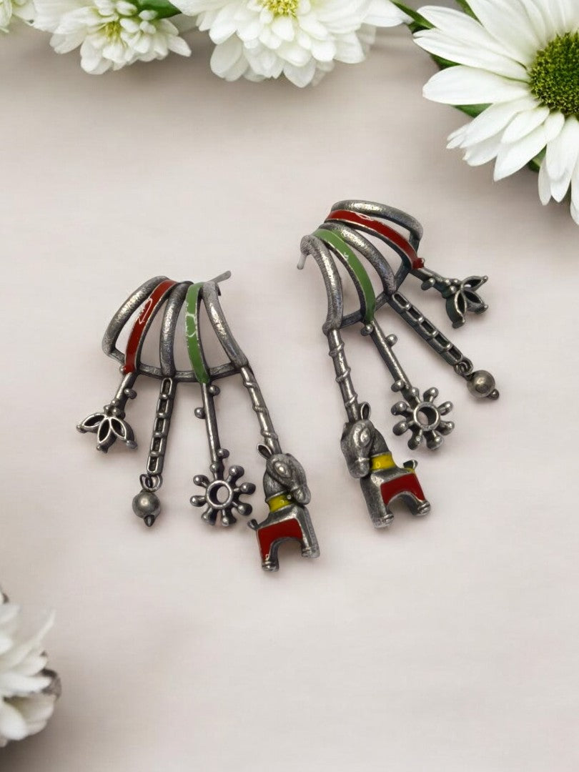 MULTI SHRITAA GERMAN SILVER EARRINGS