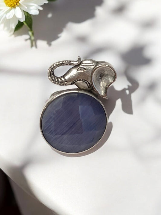 ELEPHANT JEM GERMAN SILVER RING