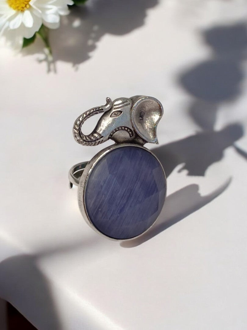 ELEPHANT JEM GERMAN SILVER RING