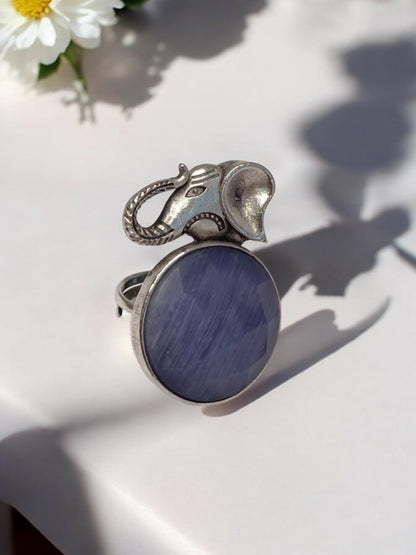 ELEPHANT JEM GERMAN SILVER RING