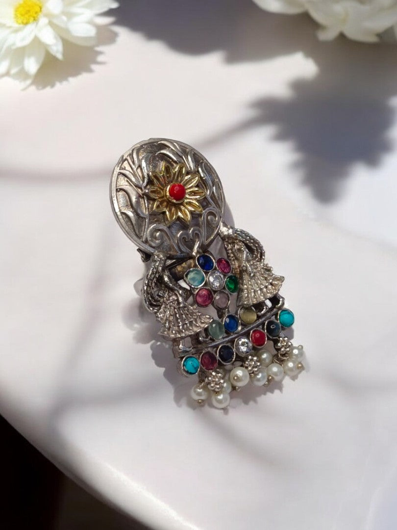VILLAGE GIRL ANYA GERMAN SILVER RING