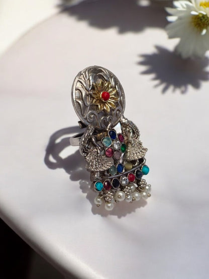 VILLAGE GIRL ANYA GERMAN SILVER RING