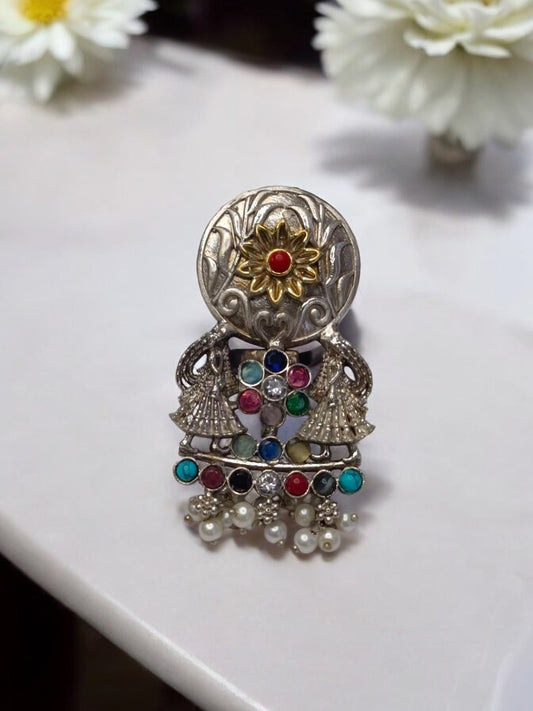 VILLAGE GIRL ANYA GERMAN SILVER RING