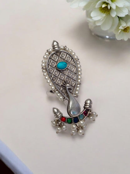 PEACOCK RATI GERMAN SILVER RING
