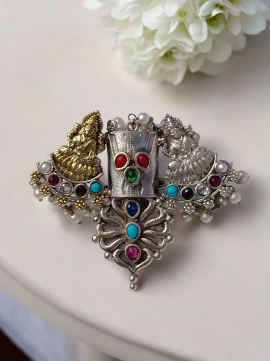 TEMPLE SHIYA GERMAN SILVER RING