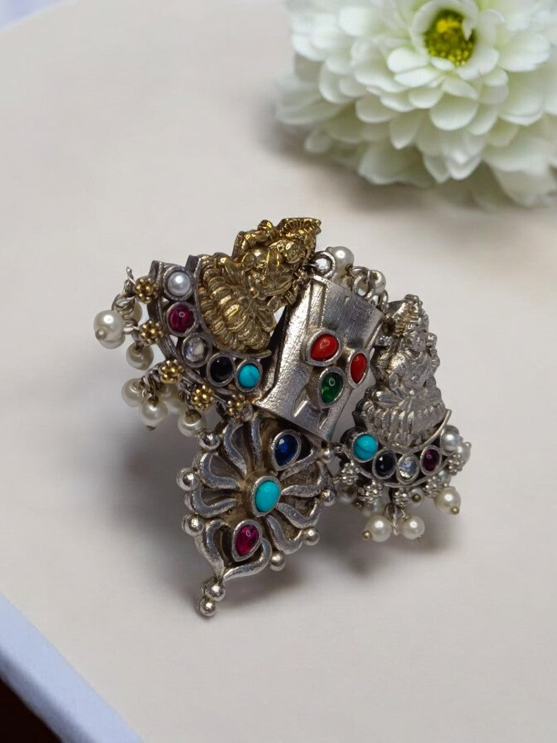 TEMPLE SHIYA GERMAN SILVER RING