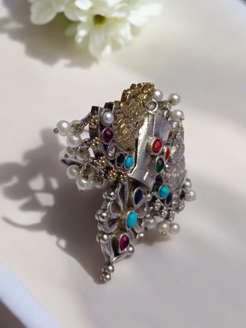 TEMPLE SHIYA GERMAN SILVER RING