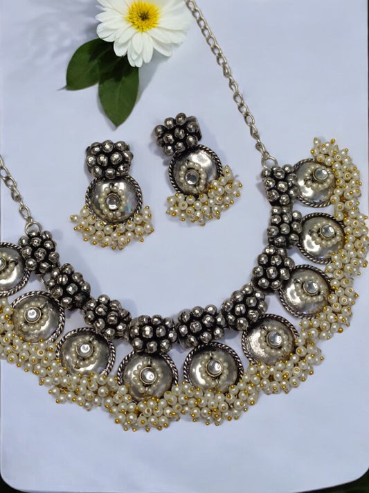 KUNJBALA GERMAN SILVER JEWELLERY SET