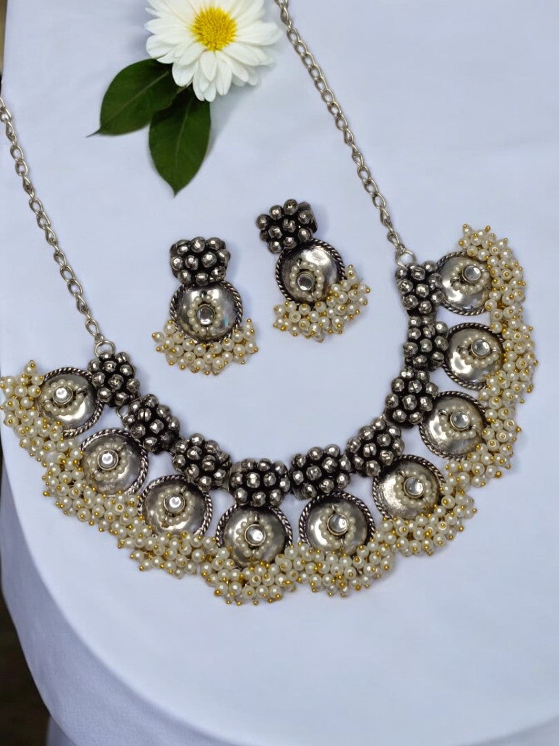KUNJBALA GERMAN SILVER JEWELLERY SET