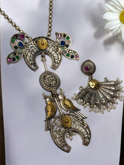 AARNAVI GERMAN SILVER JEWELLERY SET