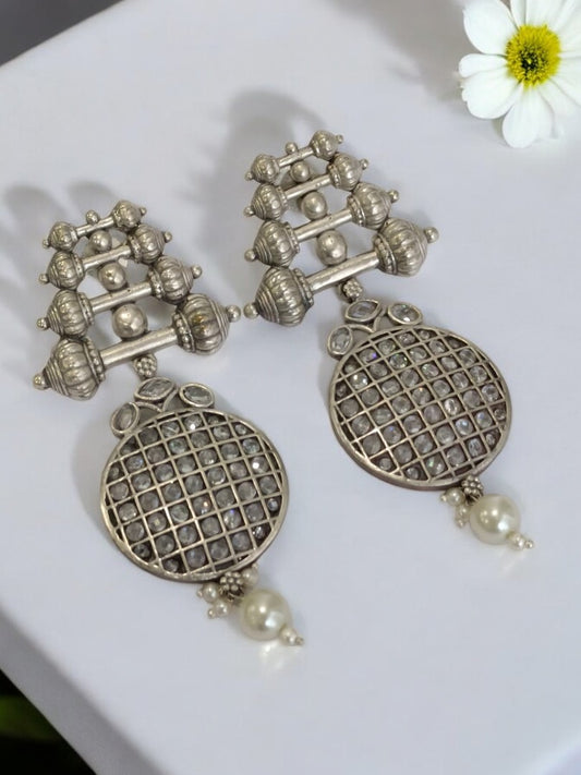 RAHA GERMAN SILVER EARRINGS