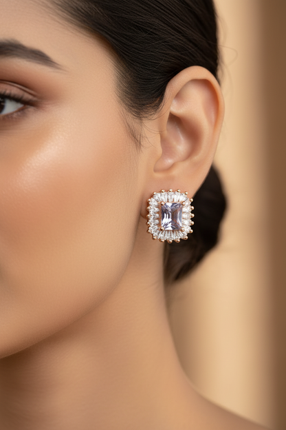 ROSE GOLD DIAMOND KASHIMI EARRINGS