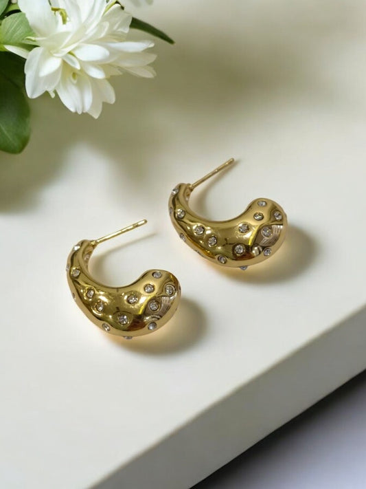 GOLD DIAMOND TURVI EARRINGS