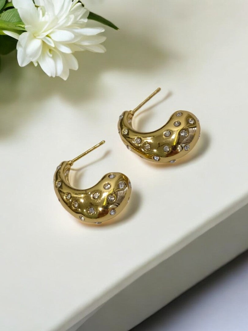 GOLD DIAMOND TURVI EARRINGS