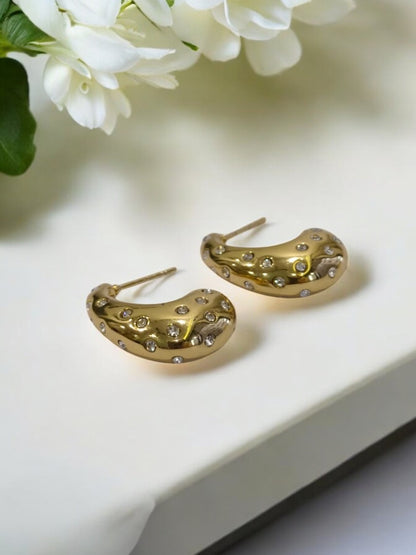 GOLD DIAMOND TURVI EARRINGS