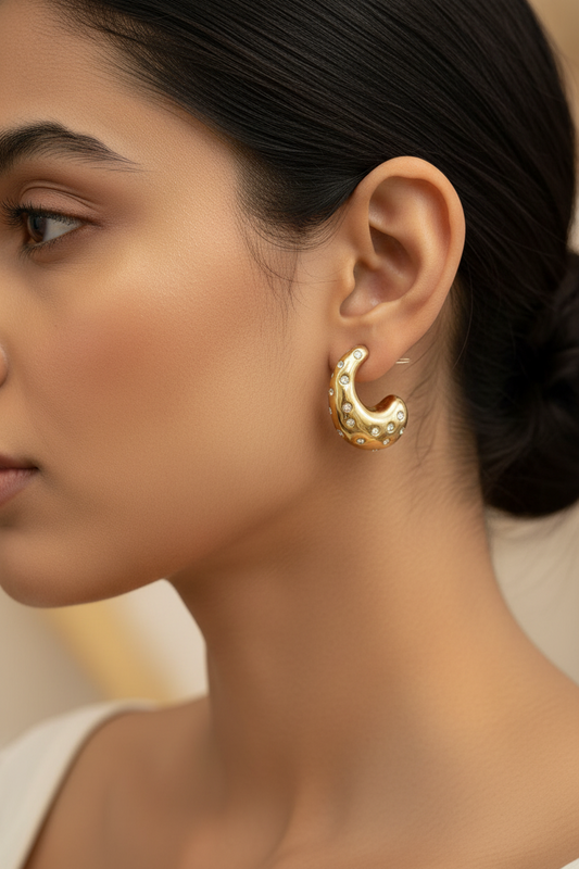 GOLD DIAMOND TURVI EARRINGS