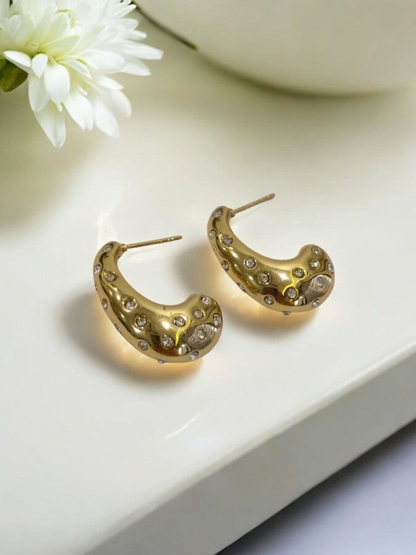 GOLD DIAMOND TURVI EARRINGS