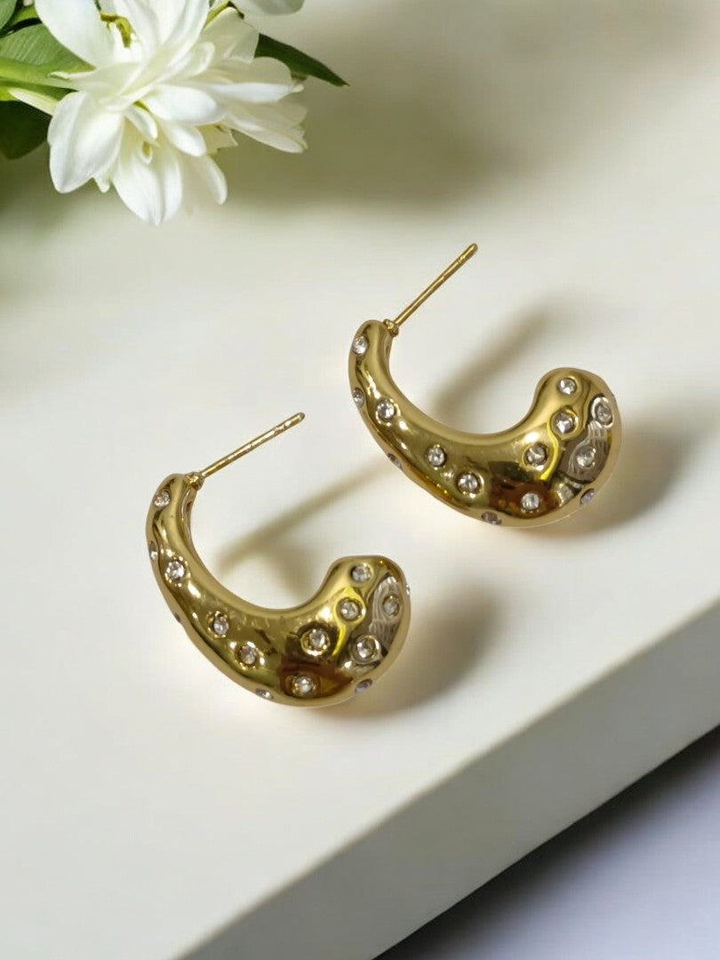 GOLD DIAMOND TURVI EARRINGS