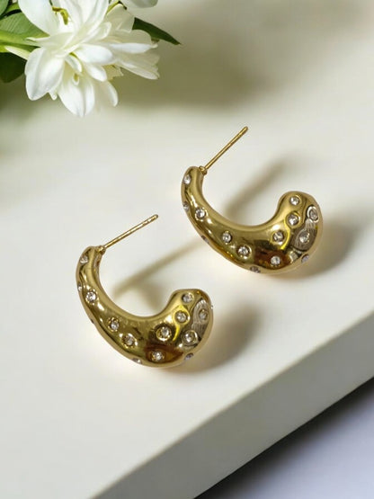 GOLD DIAMOND TURVI EARRINGS
