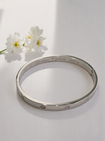 SILVER DIAMOND CARTIER TIMOTHY BRACELET