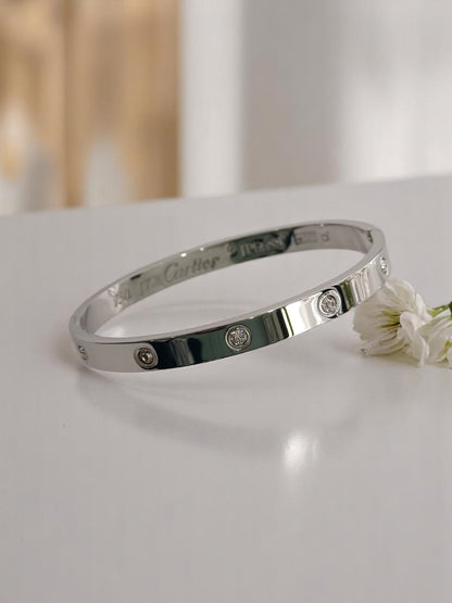 SILVER DIAMOND CARTIER TIMOTHY BRACELET