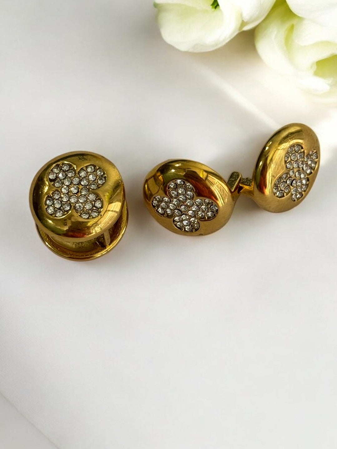 GOLDEN DIAMOND CLOVER GOPAXI EARRINGS