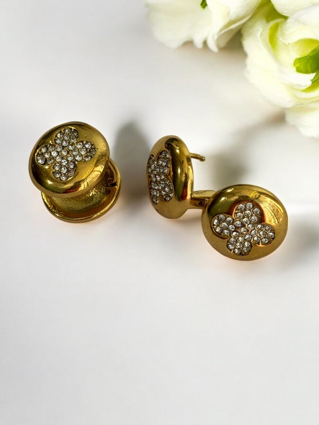 GOLDEN DIAMOND CLOVER GOPAXI EARRINGS