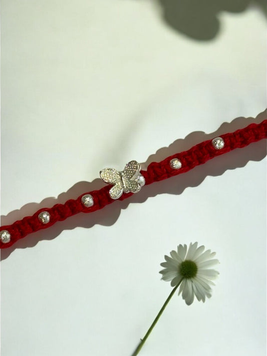 BUTTERFLY SOUMYA PURE SILVER RAKHI