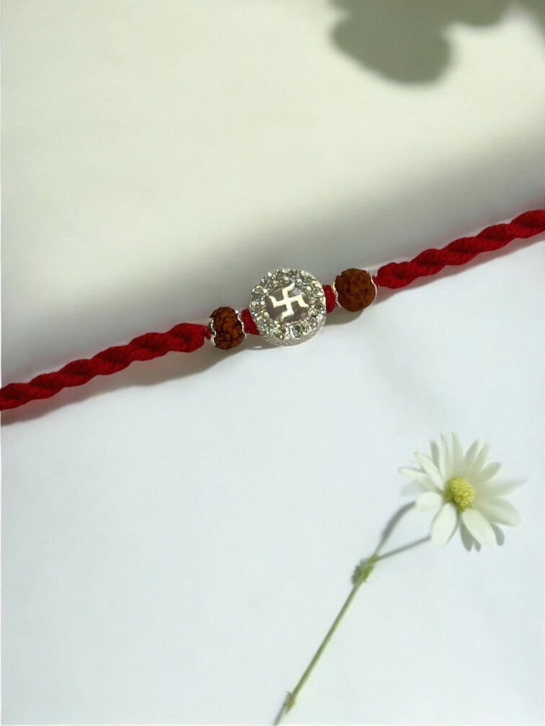 SWASTIK SUNITA PURE SILVER RAKHI