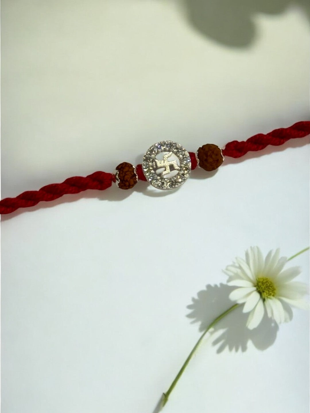 SWASTIK SUNITA PURE SILVER RAKHI
