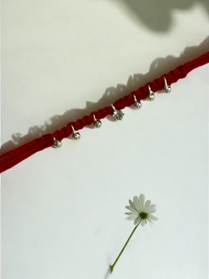 SINGLE DIAMOND SHRISHTI PURE SILVER RAKHI