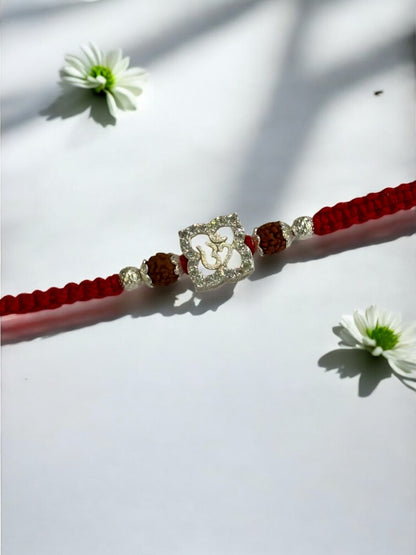 OM TRISHA PURE SILVER RAKHI