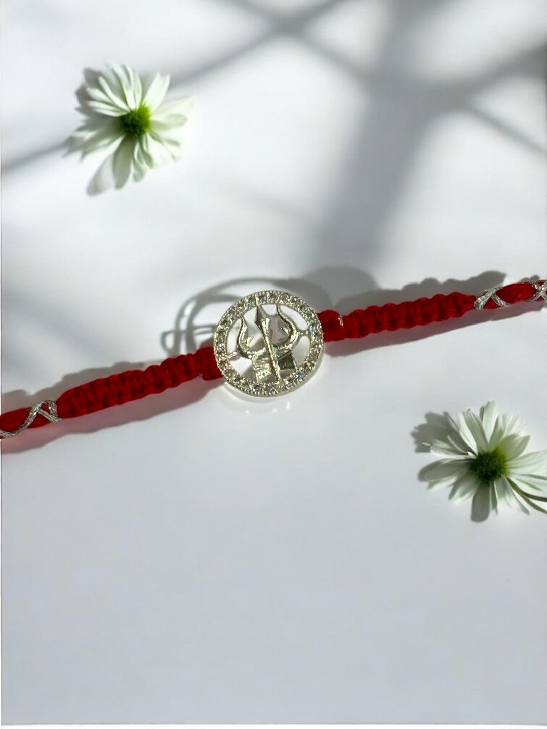 TRISHUL DAMRU TRIPTI PURE SILVER RAKHI